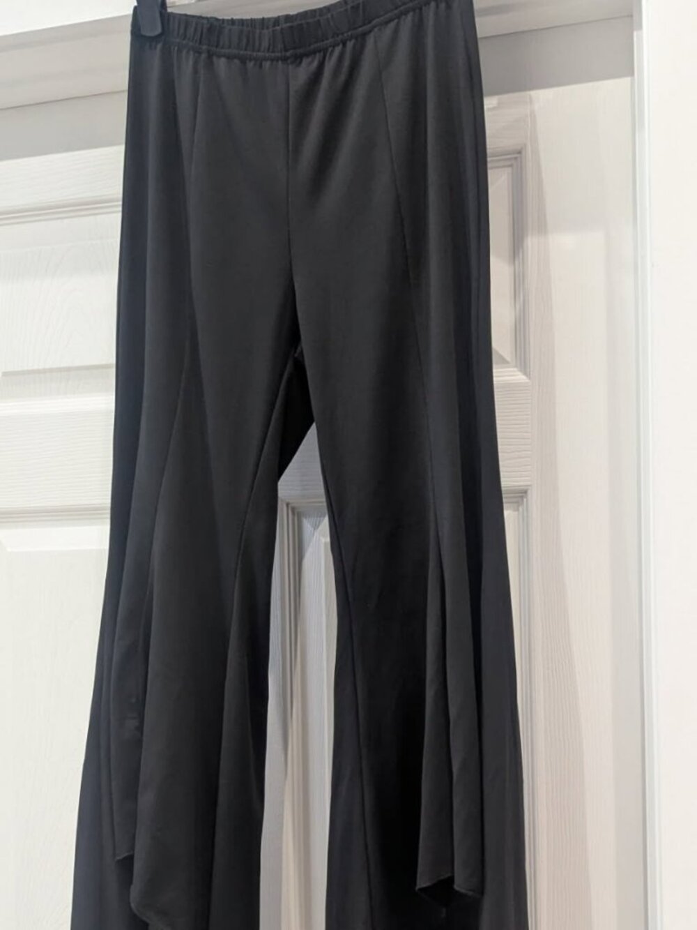 Women's Black Asymmetrical Layered Pants – Size Small